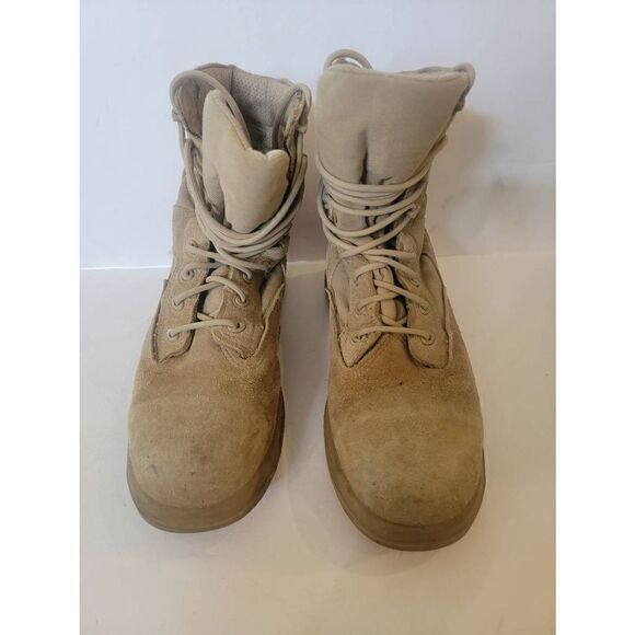 Belleville Men\'s Beige Lace-Up Military Combat Boots Size 9 main image 4